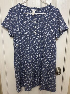 Vintage Adonna Sleepwear Woman’s Floral Design Gown Size L